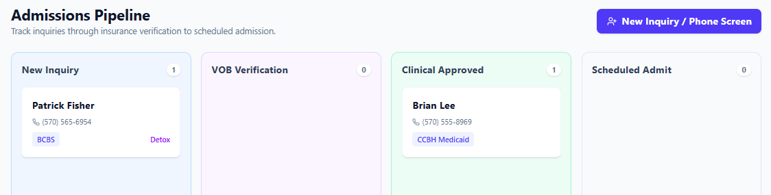 CRM Admissions Pipeline